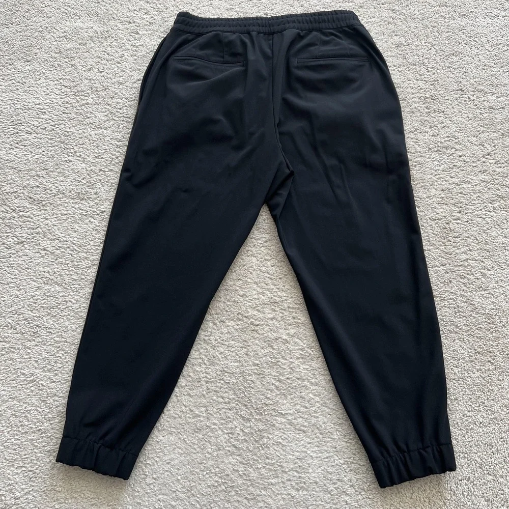 Proper Cloth Performance Jogger Pants Mens 34 Black Stretch Knit Elastic Waist